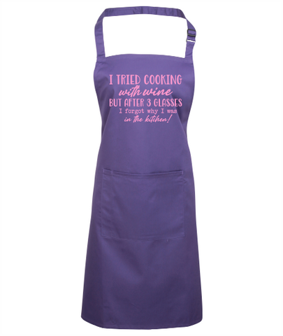 I Tried Cooking With Wine... Pocket Apron - Adult