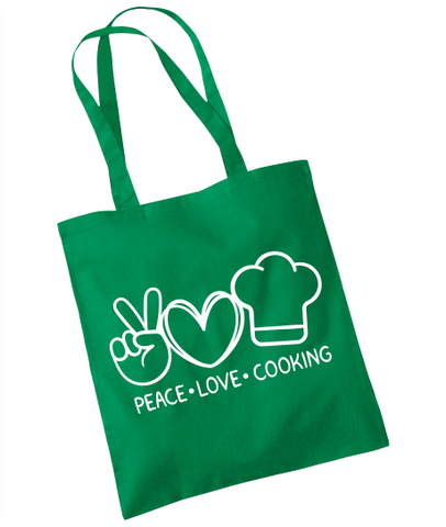 Peace Love Cooking - Tote Bag