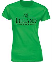 'Ireland 2018 Sláinte' T-Shirt - Ladies Crew Neck