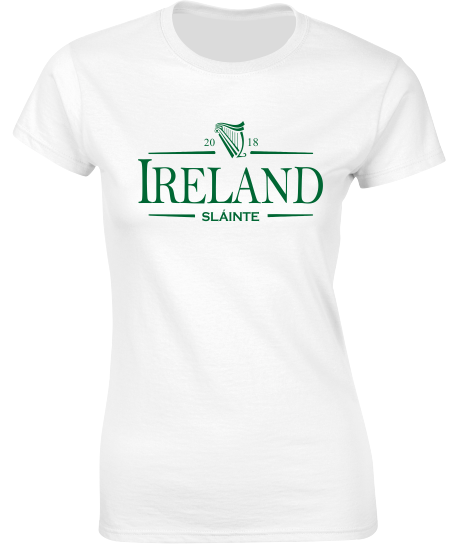 Ireland 2018 Sl inte T Shirt Ladies Crew Neck