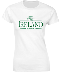 'Ireland 2018 Sláinte' T-Shirt - Ladies Crew Neck
