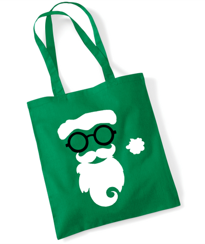Hipster Santa Christmas Tote Bag