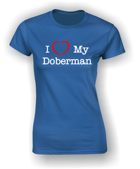 'I Heart my Doberman' Design T-Shirt