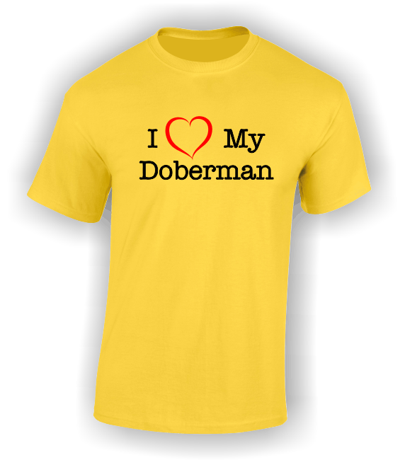 'I Heart my Doberman' Design T-Shirt