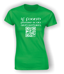 If Found Please Scan and Return (QR Code) T-Shirt.