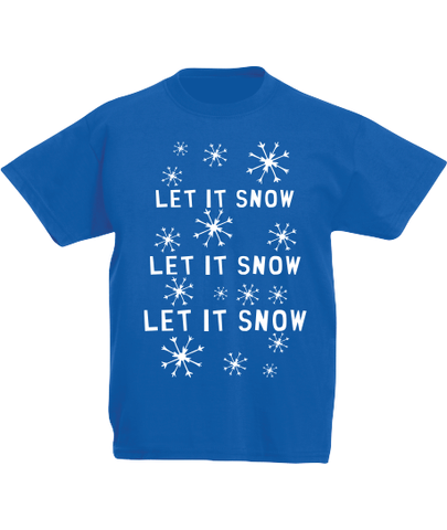 Let it Snow, Christmas Kids Crew Neck T-Shirt