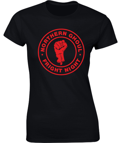Northern Ghoul (Fist) - Fun Halloween T-Shirt - Ladies Crew Neck - Northern Soul