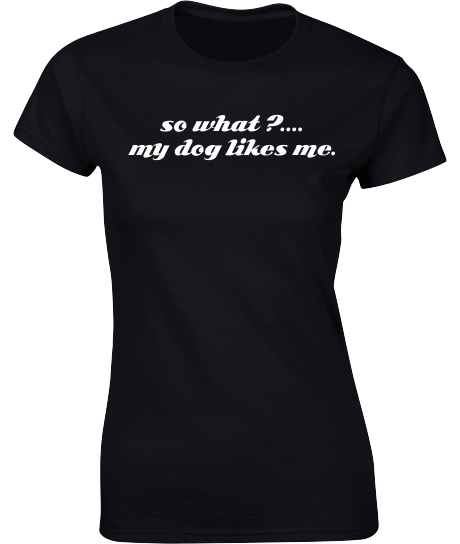 so what?....my dog likes me. T-Shirt